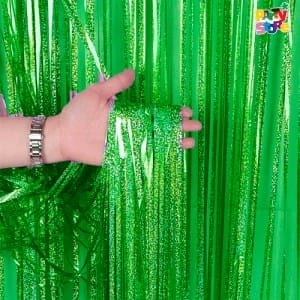 CORTINA HOLOGRAFICA VERDE 100x200cm