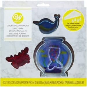 Juego Para Decorar Galletitas - Picos - Cortantes Y Mangas - Sirenita (Wilton)
