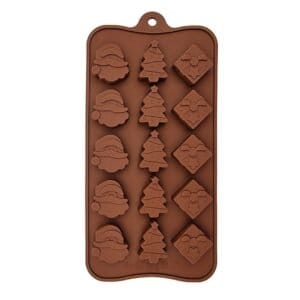 MOLDE SILICONA 15 BOMBONES FIGURAS NAVIDAD