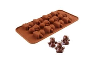 MOLDE SILICONA p/12 BOMBONES MUÑECO EMOJI - Imagen 3