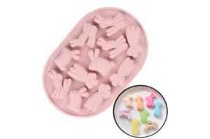 MOLDE SILICONA p/HACER 11 FIGURAS DE CONEJOS y ZANAHORIAS (CS2)