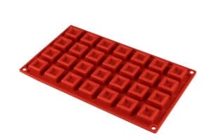 MOLDE SILICONA MARRON 28 CUADRADOS c/BORDES 2,50cm (LIS) - Imagen 2