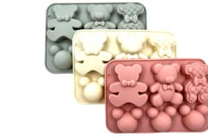 MOLDE SILICONA p/HACER 6 FIGURAS DE OSOS y RATONCITOS (CNA) - Imagen 4