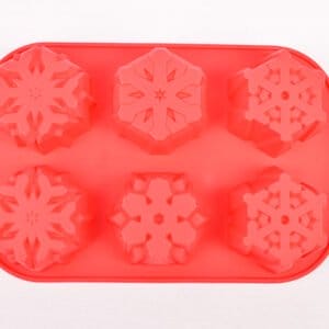 MOLDE SILICONA p/6 MUFFINS COPOS DE NIEVE