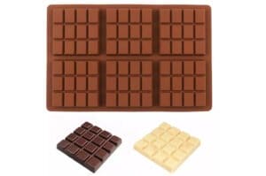 MOLDE SILICONA p/6 TABLETAS CUADRADAS (LIS)