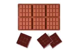 MOLDE SILICONA p/6 TABLETAS CUADRADAS (LIS) - Imagen 3