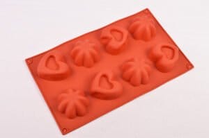 MOLDE SILICONA MARRON 8 CAVIDADES FLOR/CORAZON (LIS) - Imagen 2