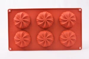 MOLDE SILICONA MARRON MOD. 6 FLOR PLANA (9190) (CS)