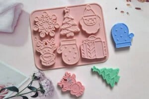 MOLDE SILICONA 6 FIGURAS PLANAS NAVIDAD - Imagen 2