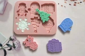 MOLDE SILICONA 6 FIGURAS PLANAS NAVIDAD - Imagen 3