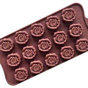 MOLDE SILICONA p/15 BOMBONES PIMPOLLOS ROSAS (CS2)