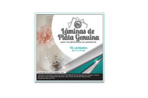 LAMINAS DE PLATA COMESTIBLE X UN PASTELAR