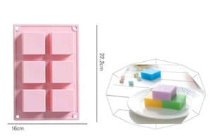 MOLDE SILICONA 6 CUADRADOS (0737) (CS) - Imagen 3