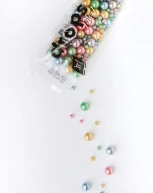 DROPS PASTELAR DROPS MIX PERLAS METALICAS ORO X 30GR - Imagen 2
