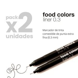 Food Colors Liners - Negro x2