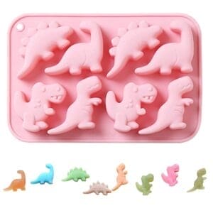 Molde de Silicona Dinosaurios x 8un