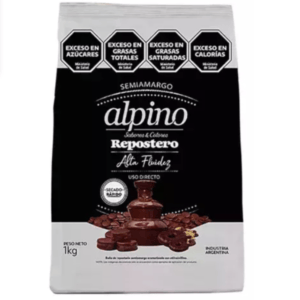 CHOCOLATE REPOSTERO ALPINO SEMIAMARGO X1KG