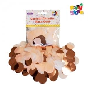 CONFETTI CIRCULOS ROSA GOLD