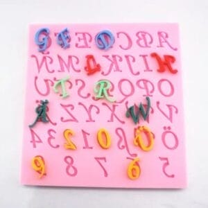 Molde Silicona Letras Cursivas