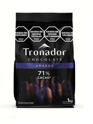 COBERTURA CHOCOLATE AMARGO 71% CACAO TRONADOR X1KG