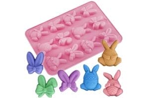 MOLDE SILICONA 15 OREJITAS PASCUA CON DISEÑOS