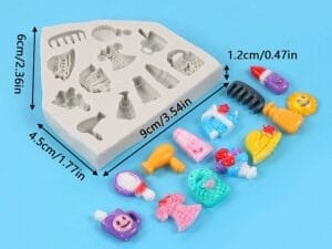 MOLDE SILICONA 12 ACCESORIOS Y ROPA - Imagen 4
