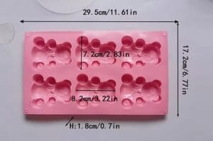 MOLDE SILICONA 6 OSITOS GRANDES 3D - Imagen 3