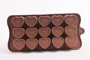MOLDE SILICONA p/15 BOMBONES CORAZON RELIEVE - Imagen 3