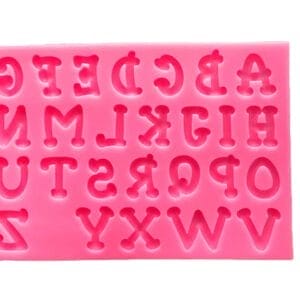 MOLDE SILICONA LETRAS MANUSCRITA MAYUSCULA