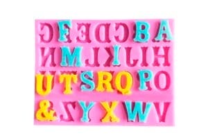MOLDE SILICONA LETRAS DECORADAS SERIF