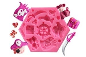 MOLDE SILICONA 13 FIGURAS PIRATA