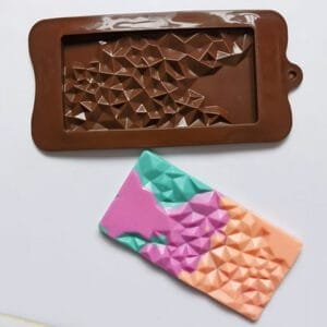 MOLDE SILICONA TABLETA CHOCOLATE CRISTALES Y LISO