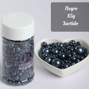 PERLAS COMESTIBLES EN TUBO 85gms NEGRO SURTIDO