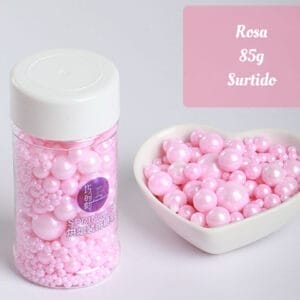 PERLAS COMESTIBLES EN TUBO 85gms ROSA SURTIDO