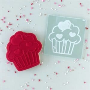 Sello y Cortante Cupcake Amor S123