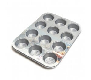 Whiskspro® Heavy Gauge - Muffin Pan (Molde Muffing) 12 Cup 35 X 26.5 X 3 Cm - 0.