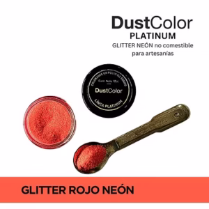 DustColor GLITTER Rojo Neón